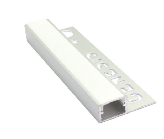 Genesis 10mm Matt Silver Aluminium LED Multi Fix Tile Trim