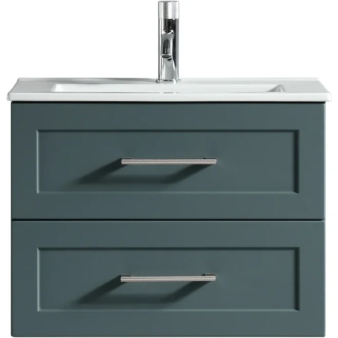 Tailored Bakewell 600mm Smoked Sage Wall Hung Vanity Drawer Unit