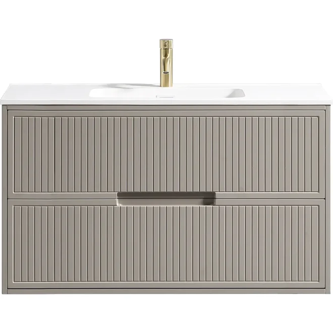 Tailored Bolzana 1000mm Soft Coffee Wall Hung Vanity Drawer Unit