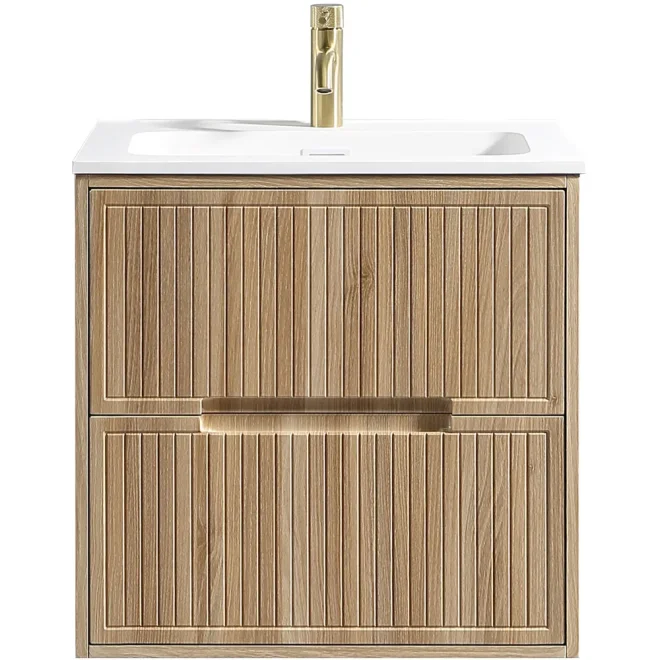 Tailored Bolzana 600mm Country Oak Wall Hung Vanity Drawer Unit