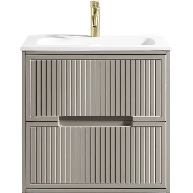 Tailored Bolzana 600mm Soft Coffee Wall Hung Vanity Drawer Unit