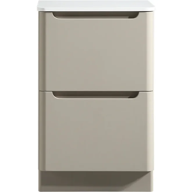 Tailored Monza 500mm Soft Coffee Vanity Drawer Unit with Countertop
