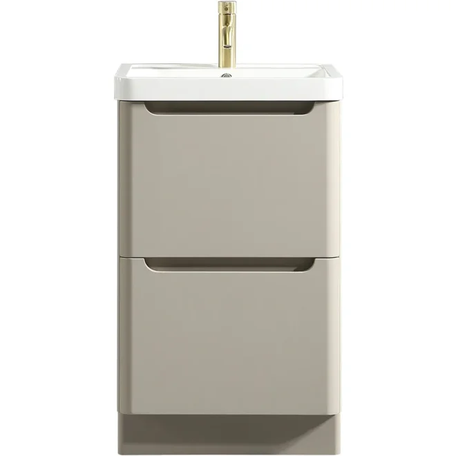 Tailored Monza 500mm Soft Coffee Vanity Unit with Ceramic Basin