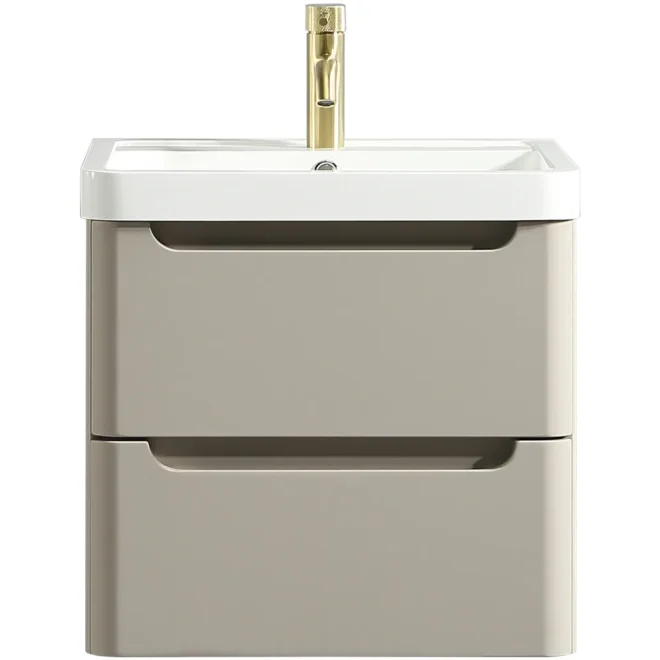 Tailored Monza 500mm Soft Coffee Wall Hung Vanity Unit with Basin