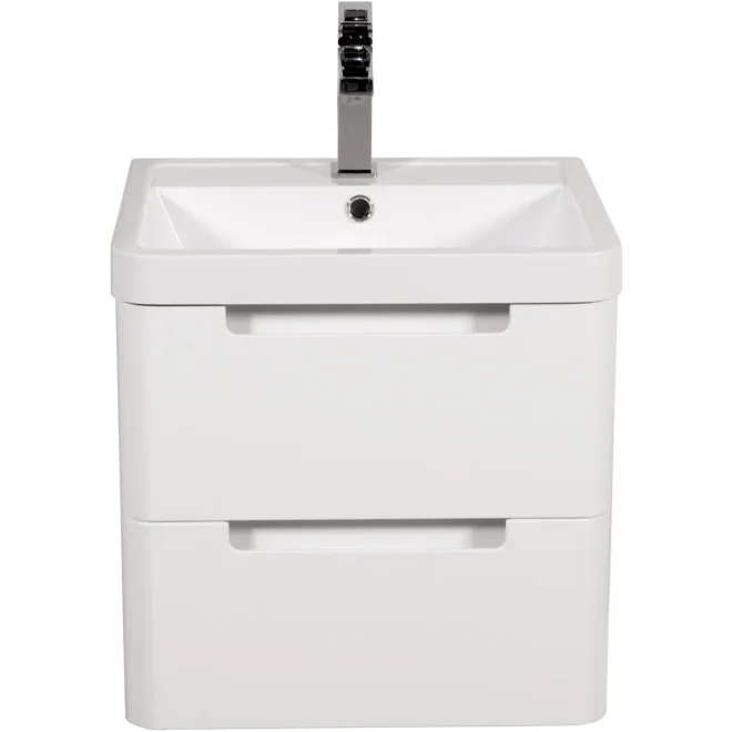 Tailored Monza 500mm White Gloss Wall Hung Vanity Unit with Basin