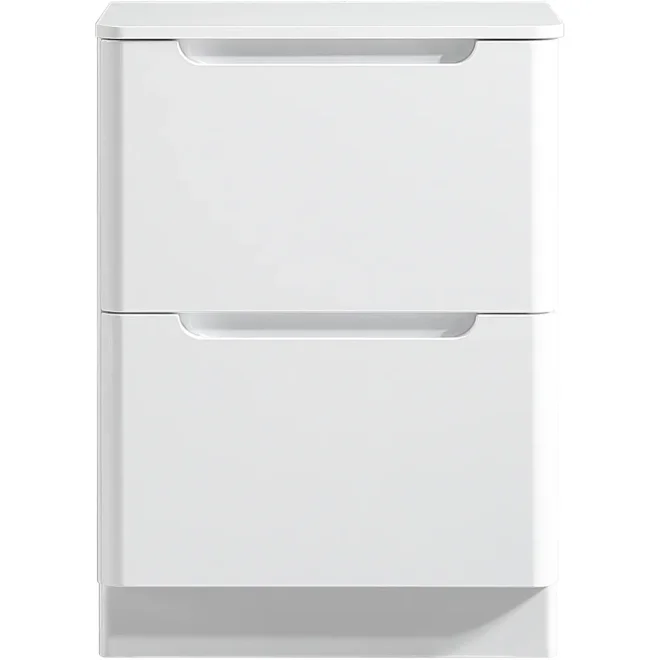 Tailored Monza 600mm Gloss White Vanity Drawer Unit with Countertop