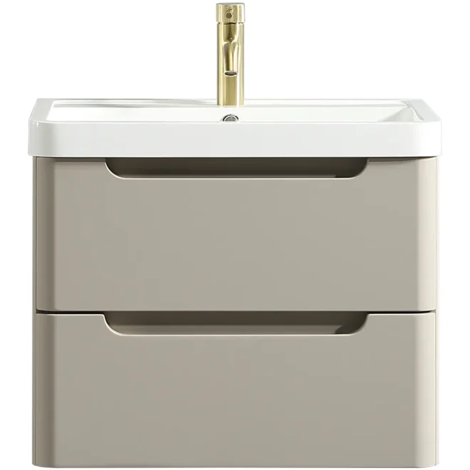 Tailored Monza 600mm Soft Coffee Wall Hung Vanity Unit with Basin