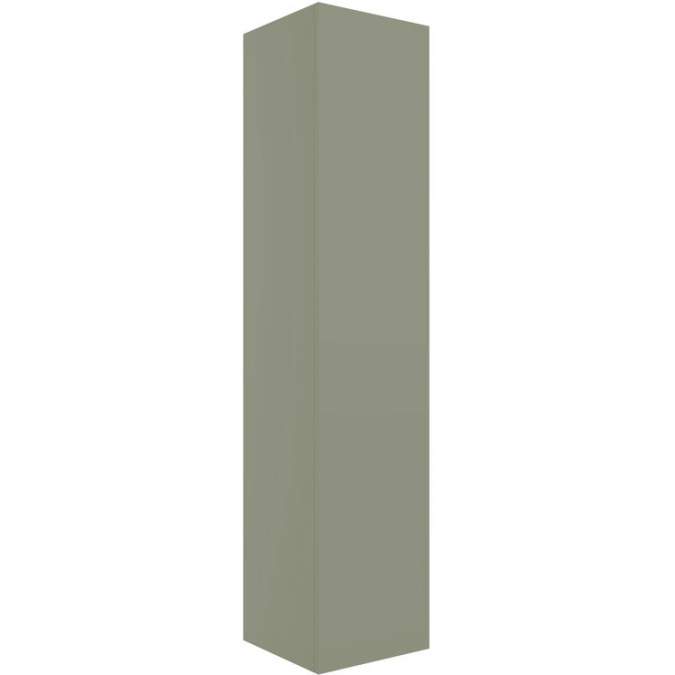 Shetland 350mm Wall Hung 1 Door Tall Unit - Matt Olive Green