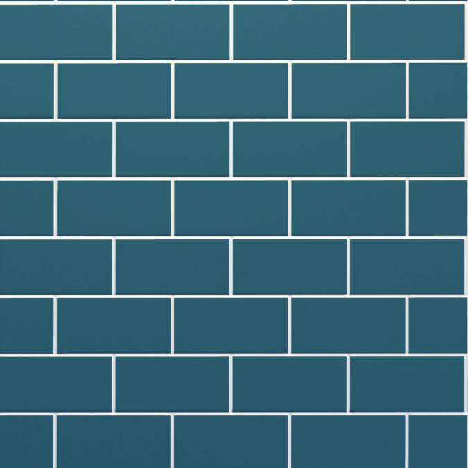 Teal Blue Metro Reflect Tile Wall Panels