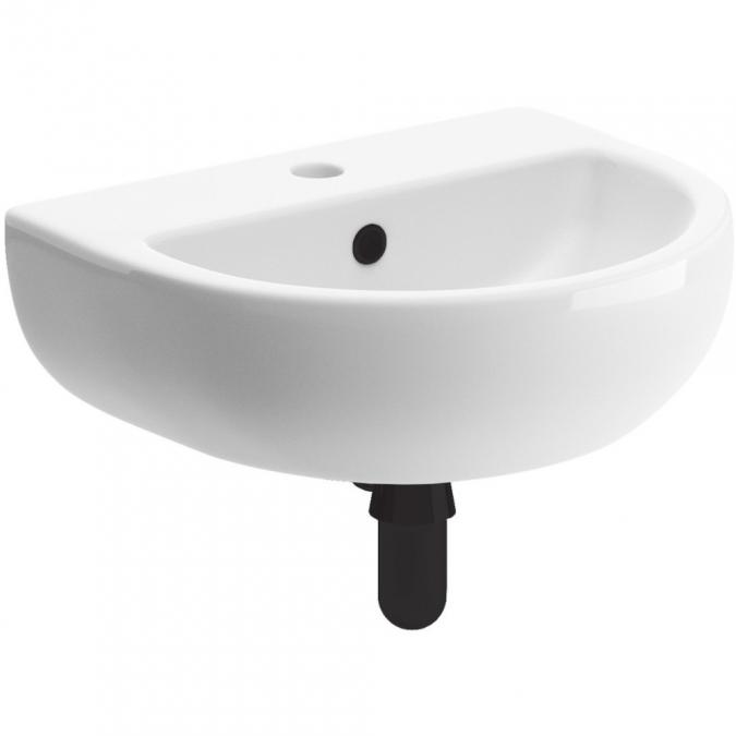 Termond 450 x 400mm Cloakroom Basin & Black Bottle Trap