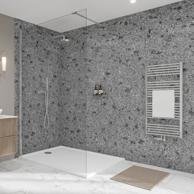Terrazzo Storm Wetwall Elite Waterproof Wall Panels