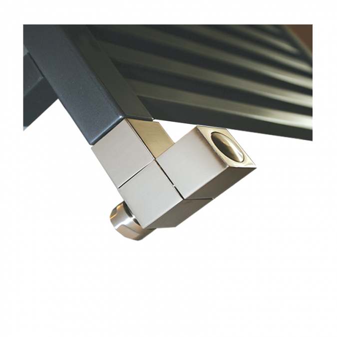 Abacus Ultima Square Nickel Angled Radiator Valve