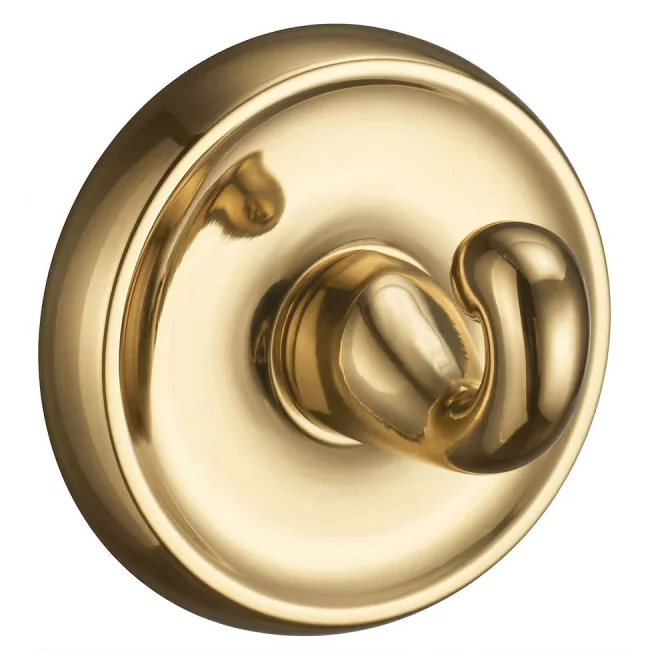 Smedbo Villa Polished Brass Small Towel Hook