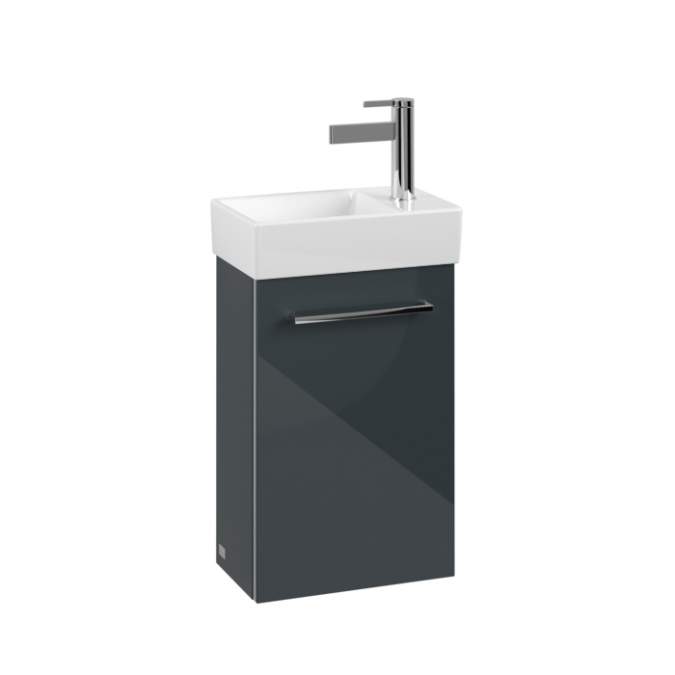 Villeroy & Boch Avento 340 LH Door Cloakroom Vanity Unit With LH Basin - Crystal Grey 