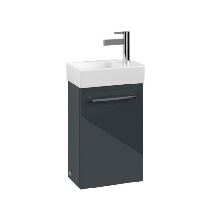 Villeroy & Boch Avento 340 RH Door Cloakroom Vanity Unit With LH Basin - Crystal Grey