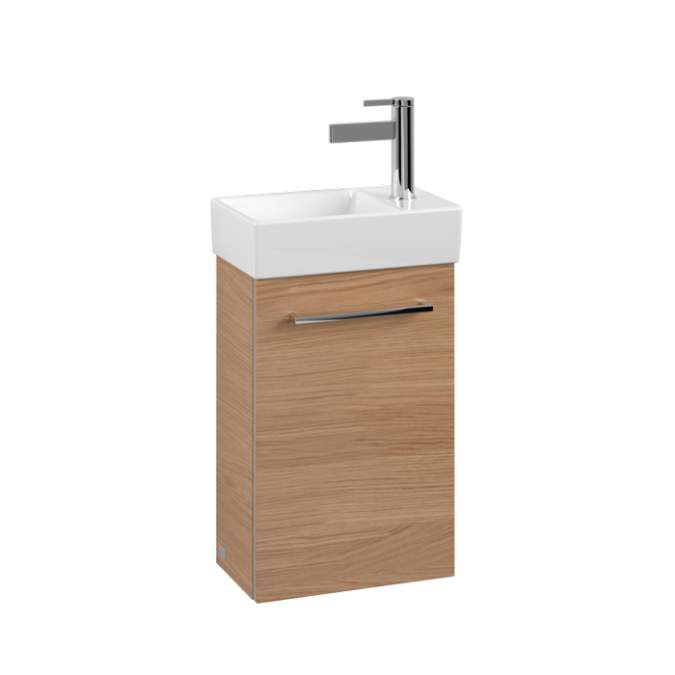 Villeroy & Boch Avento 340 LH Door Cloakroom Vanity Unit With LH Basin - Nordic Oak