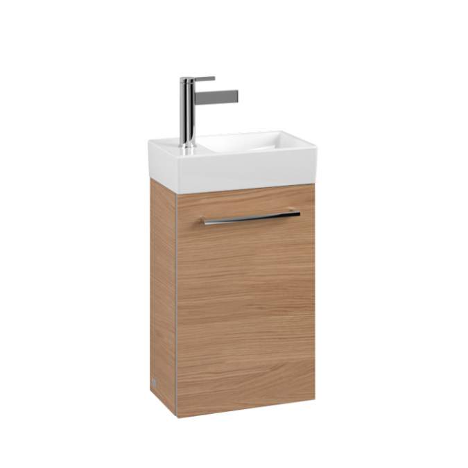 Villeroy & Boch Avento 340 LH Door Cloakroom Vanity Unit With RH Basin - Nordic Oak