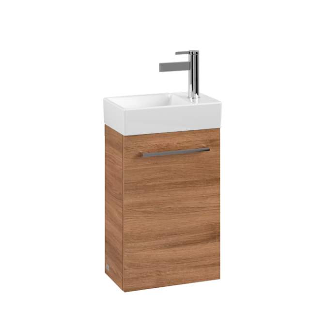 Villeroy & Boch Avento 340 LH Door Cloakroom Vanity Unit With LH Basin - Oak Kansas