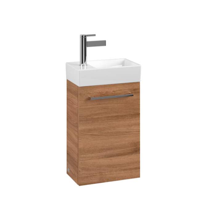 Villeroy & Boch Avento 340 RH Door Cloakroom Vanity Unit With RH Basin - Oak Kansas