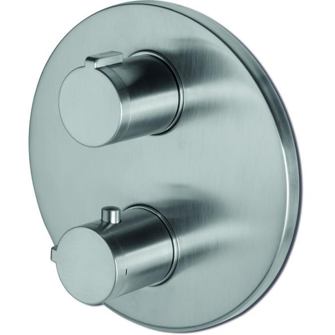 Vema Tiber Two Outlet Stainless Steel Thermostatic Shower Valve