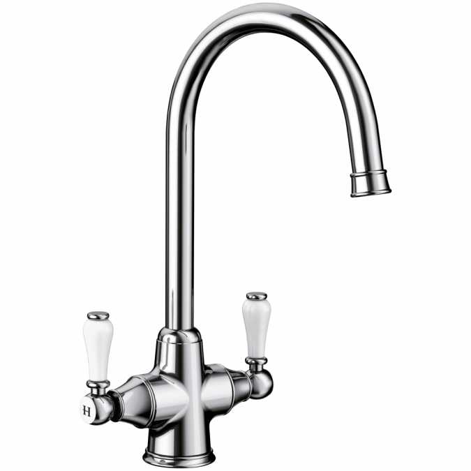 Blanco Vicus Twin Lever Chrome Kitchen Tap - 524284