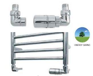 Streamline TRV Angled Valves - Pipes From Wall