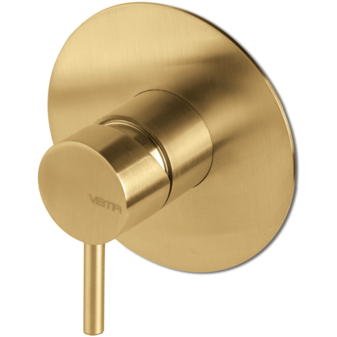 Vema Tiber Brushed Brass Single Outlet Shower Mixer Valve
