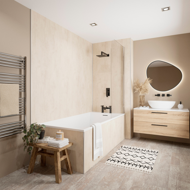 Venetian Plaster Wetwall Mermaid Plywood Bathroom Wall Boards