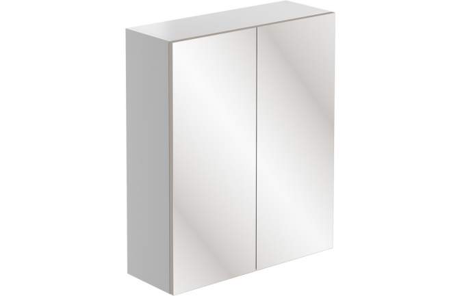 Venetian 600mm White Gloss Mirrored Wall Unit