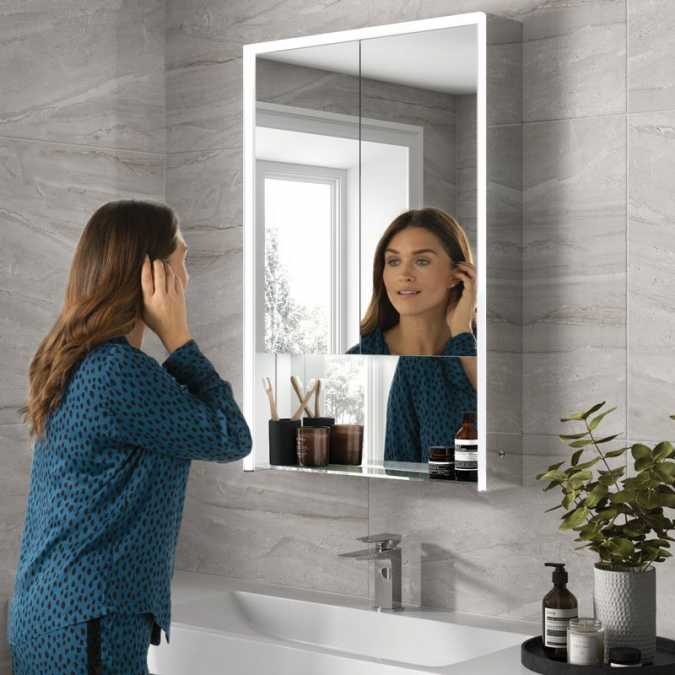 HiB Verve 60 LED Bathroom Mirror Cabinet - 52800
