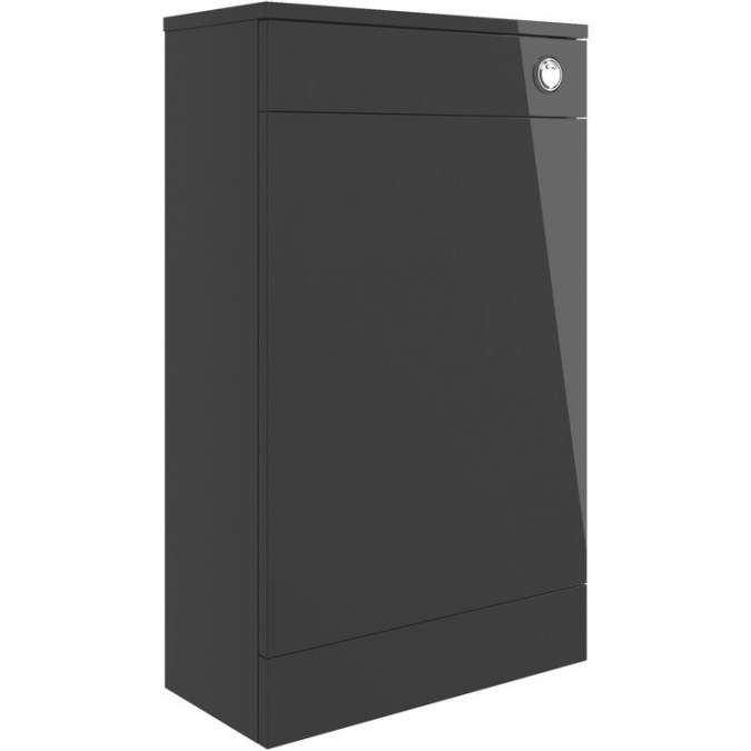 Vouille 500mm Floor Standing WC Unit - Anthracite Gloss