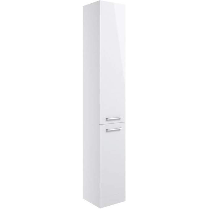 Vouille 350mm White Gloss Floor Standing 2 Door Tall Unit