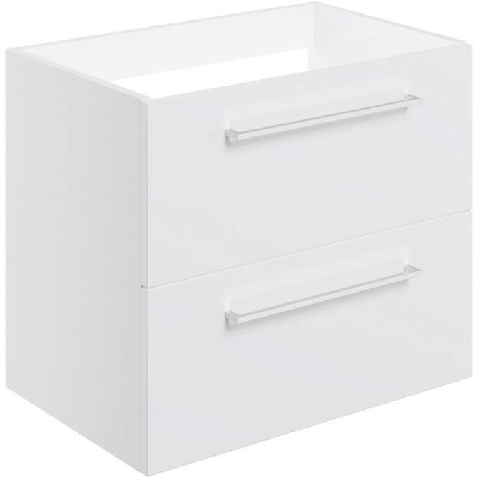 Vouille 590mm Wall Hung 2 Drawer Basin Unit (No Top) - White Gloss