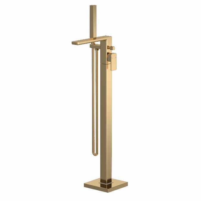 Nuie Windon Freestanding Bath Shower Mixer Tap Brushed Brass