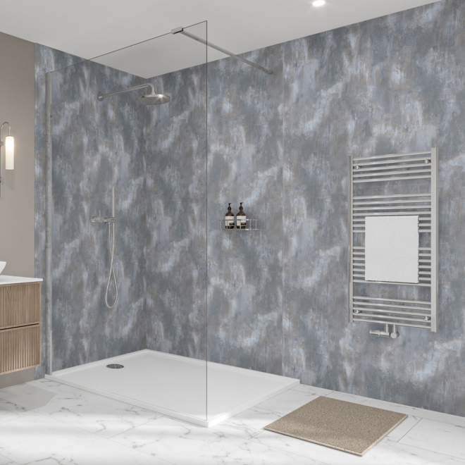 Weathered Concrete Wetwall Elite Waterproof Wall Panels