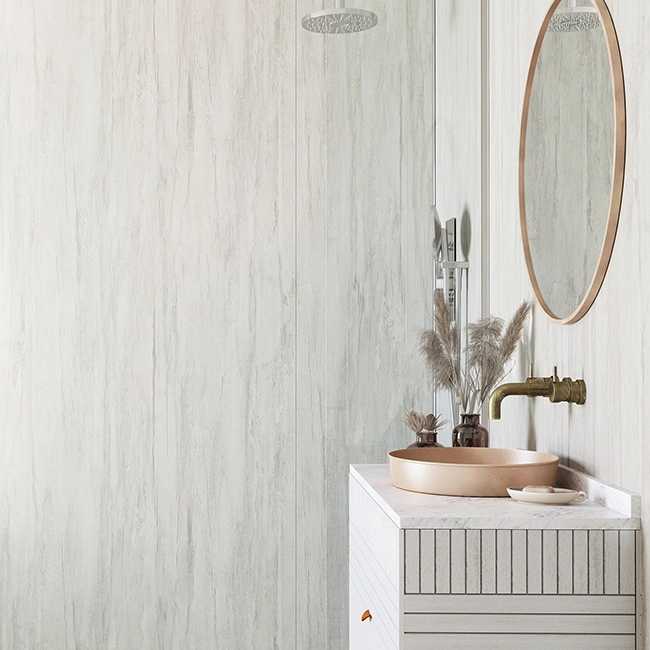 White Charcoal Showerwall Laminate Panels