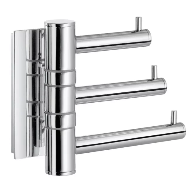 Smedbo Pool Chrome Swing Arm Triple Hook