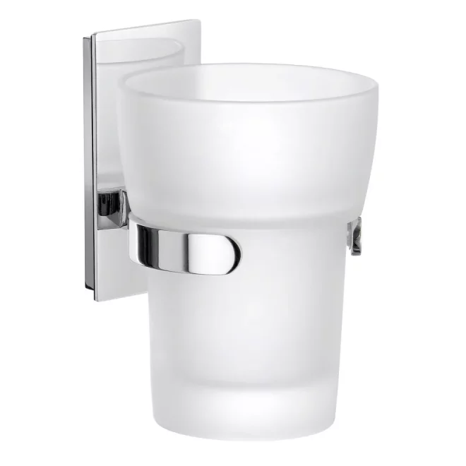 Smedbo Pool Tumbler with Chrome Holder