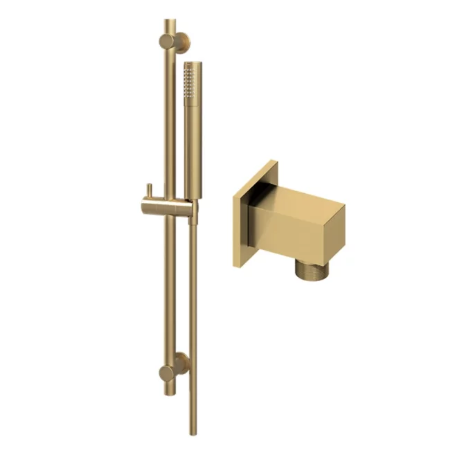 Abacus Brushed Brass Square Riser Rail Kit