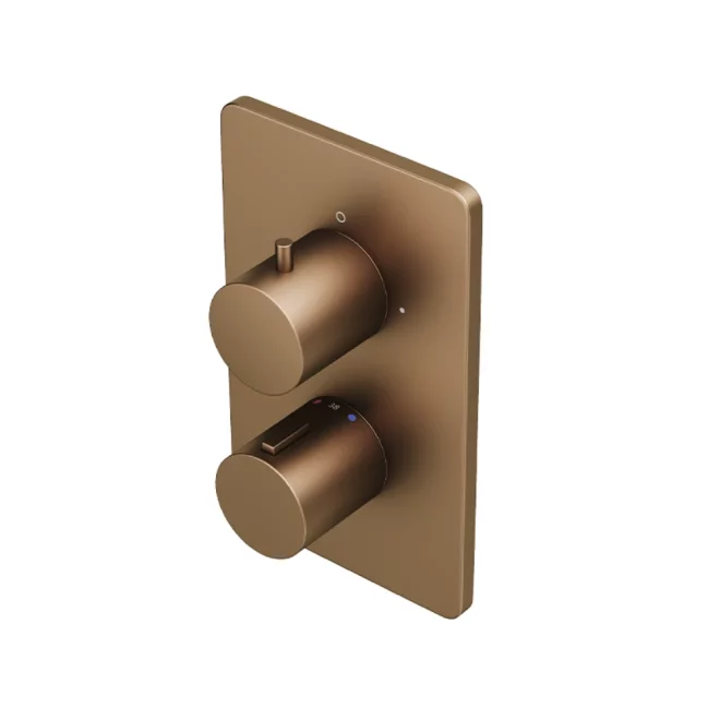 Abacus EZ Box 2.0 Brushed Bronze 3 Way Shower Valve with Round Handles