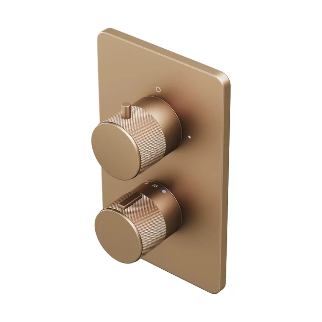 Abacus EZ Box 2.0 Brushed Bronze 1 Way Shower Valve with ISO Pro Handles