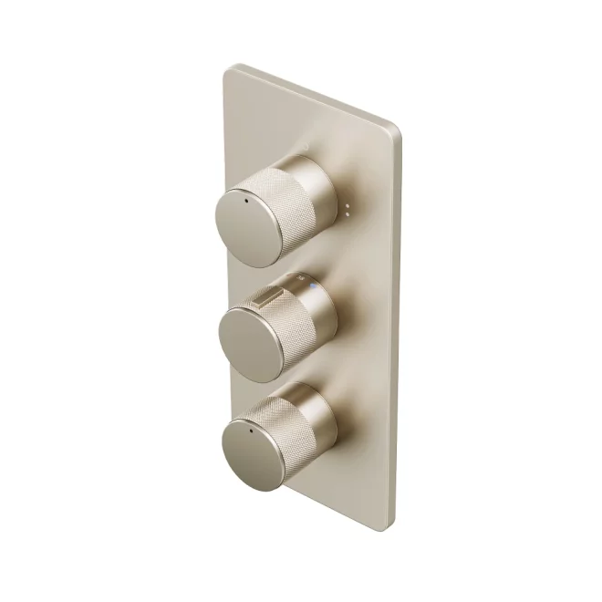 Abacus EZ Box 3.0 Brushed Nickel 3 Way Shower Valve with ISO Pro Handles
