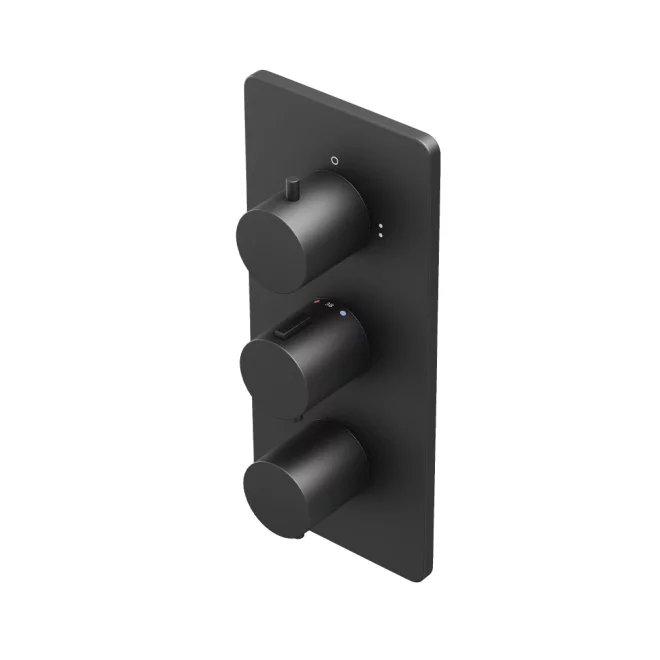 Abacus EZ Box 3.0 Black 3 Way Shower Valve with Round Handles