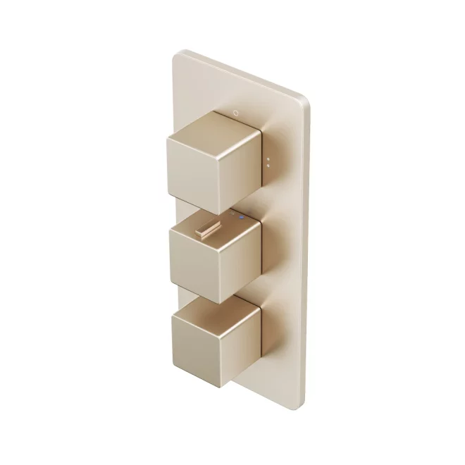 Abacus EZ Box 3.0 Brushed Nickel 3 Way Shower Valve with Square Handles