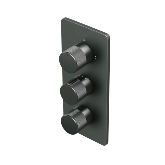 Abacus EZ Box 3.0 Matt Anthracite 3 Way Shower Valve with ISO Pro Handles