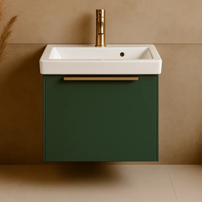 Abacus S3 Concepts Wall Hung Vanity Unit Pack 450mm - Matt Sage Green