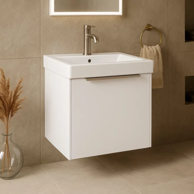 Abacus S3 Concepts Wall Hung Vanity Unit Pack 550mm - Matt White