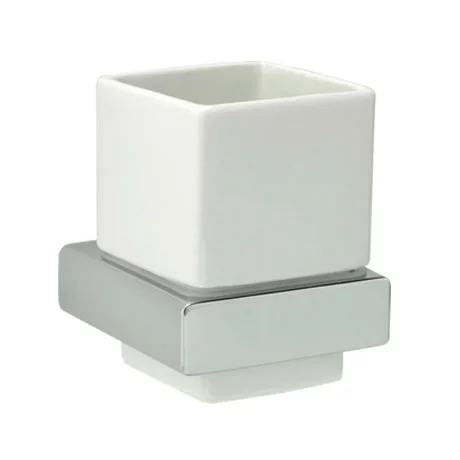 Sagittarius Rimini Tumbler and Holder - Chrome/White - CLEARANCE