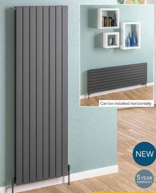 Eastbrook Addington 1800 x 440 Matt Anthracite Type20 Radiator