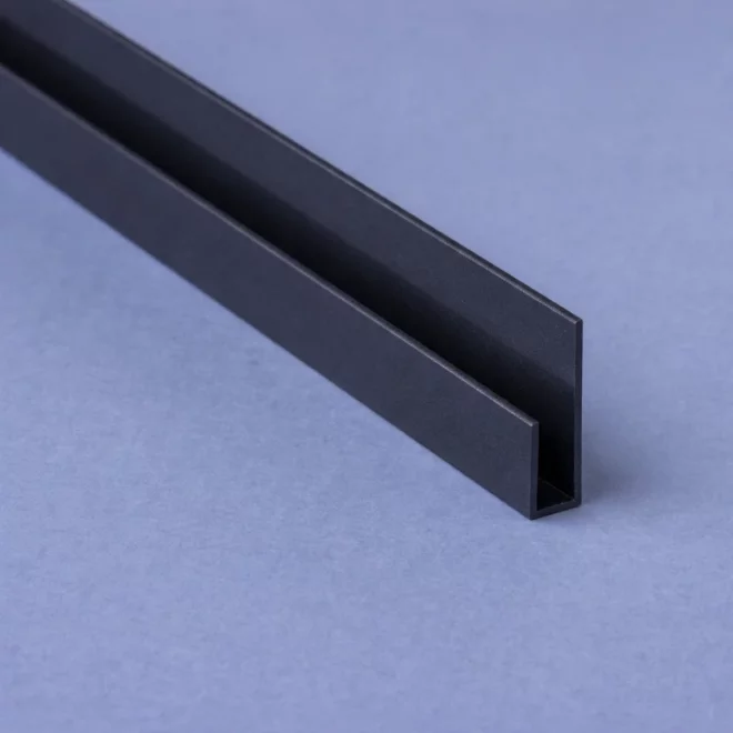 ALU-TRIM 10mm End U Aluminium Trim - Anthracite
